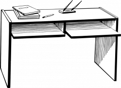 Teacher Desk Clipart Black And White | Letters Format