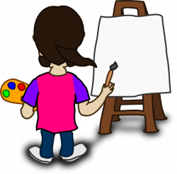 Cartoon Character Painting Blank Slate Clip Art at Clker.com ...