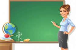 Female Teacher at Blackboard | Clipart | Arihs collection ...