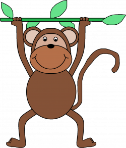 Monkey clip art by @xsodiqov, Hanging funny and sweet brown ...