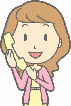 Clipart - Female using Telephone (#3)