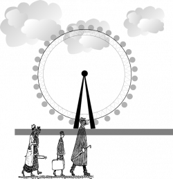 London Eye With Clouds And People Clip Art at Clker.com - vector ...