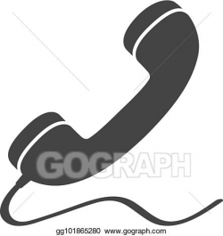 Vector Stock - Bw icon - landline telephone. Clipart ...