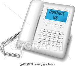 EPS Vector - Modern white telephone. Stock Clipart ...