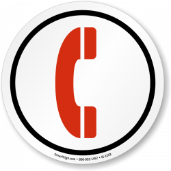 Telephone Symbol Sign, SKU: IS-1243 - MySafetySign.com