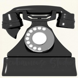phone clipart single, rotary phone, vintage telephone, retro clipart, retro  phone, dial telephone, png file, clipart single, black telephone