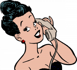 Clipart - Woman phoning