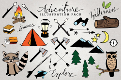 Adventure & Camping Illustration Set
