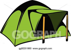 Clip Art Vector - Blue dome tent icon, icon cartoon. Stock ...