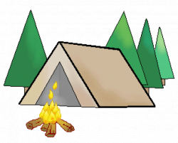 Camping clipart camping equipment - Pencil and in color camping ...
