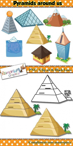 Shapes 3D Pyramid Clip art | Math | 3d pyramid, Clip art ...