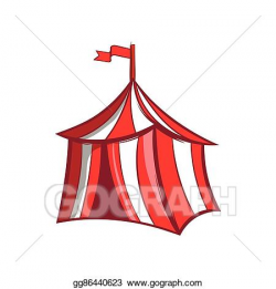 Clip Art Vector - Medieval knight tent icon, cartoon style ...