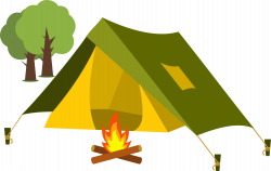 Tent Cartoon Camping Clip art - Set up a tent to make a fire 2121 ...