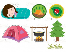 Girls scout camping - camping clipart - 17032 | accessories ...