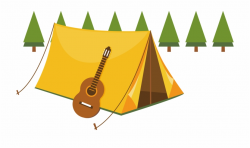 Camping Summer Camp Tent Illustration Free Powerpoint ...
