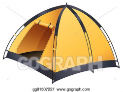 EPS Vector - Yellow tent. Stock Clipart Illustration ...
