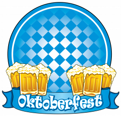Oktoberfest Blue Decor with Beers PNG Clipart Image | Gallery ...