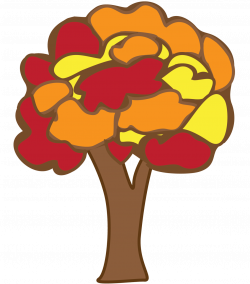 eri doodle designs and creations: Block Colored Autumn Tree