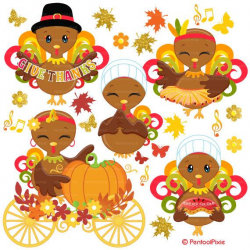 Thanksgiving turkey clipart, Cute turkey clipart, Fall, Harvest,  Thanksgiving clipart, Autumn clipart