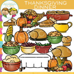Thanksgiving Dinner Clip Art {Thanksgiving Clip Art }
