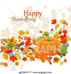 EPS Vector - Happy thanksgiving day celebration flyer ...