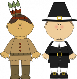 Indian Boy and Pilgrim Boy | Thanksgiving Clip Art ...