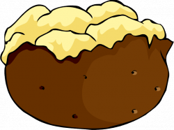 28+ Collection of Baked Potato Clipart Black And White | High ...