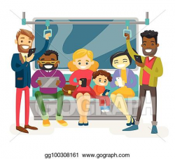 Vector Illustration - Multicultural people traveling by ...