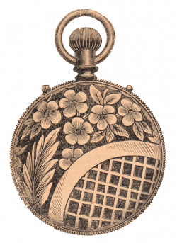 Free Clip Art - Antique Pocket Watch - The Graphics Fairy