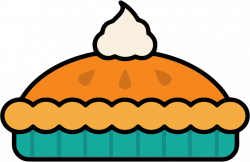 Clipart - Pumpkin Pie With Whipped Cream