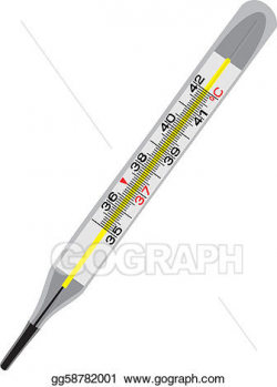 EPS Vector - Glass thermometer. Stock Clipart Illustration ...