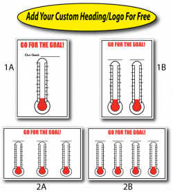 Goal Thermometers Track 1-4 Goals | Pinterest | Goal thermometer ...