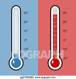Stock Illustrations - Thermometer cold and heat. Stock ...