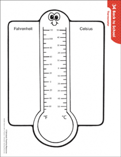 Thermometer (Pattern & Activities) | Printable Lesson Plans ...