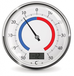 Round Thermometer With Chrome Frame premium clipart ...