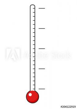 Fundraising thermometer template. Clipart image isolated on ...