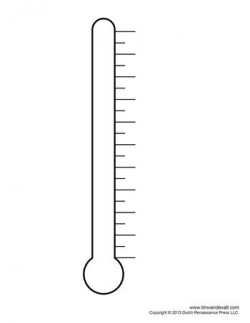 A blank thermometer template for fundraising or reaching ...