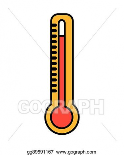 Vector Art - Thermometer temperature measure icon. Clipart ...