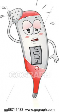 EPS Vector - Mascot thermometer fever. Stock Clipart ...