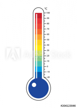 Thermometers icon with different zones. Clipart image ...