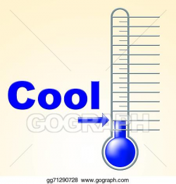 Clip Art - Cool thermometer shows thermostat frosty and ...