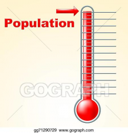 Stock Illustration - Thermometer population shows thermostat ...