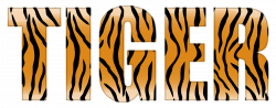 Clipart - Tiger Typography Enhanced