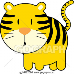 Vector Clipart - Cute baby tiger. Vector Illustration ...