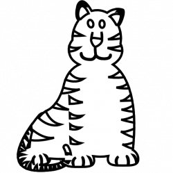 clipartist.net » Clip Art » Animal Tiger Black White Black Halloween SVG