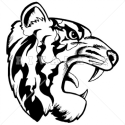 Mascot Clipart Image of A Tigers Head Side View | high ...