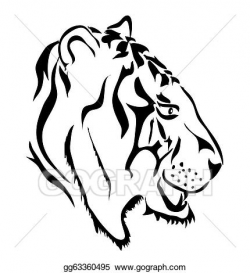 Stock Illustration - White tiger. Clipart Illustrations ...