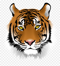 Free Elegant Tiger Face Clip Art - Bengal Tiger Head Clipart ...