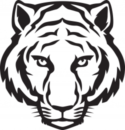 Tiger Head Outline | Tiger Eyes Black And White | Clipart ...