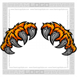 Clip Art Tiger Claw - Vector Clipart Tiger